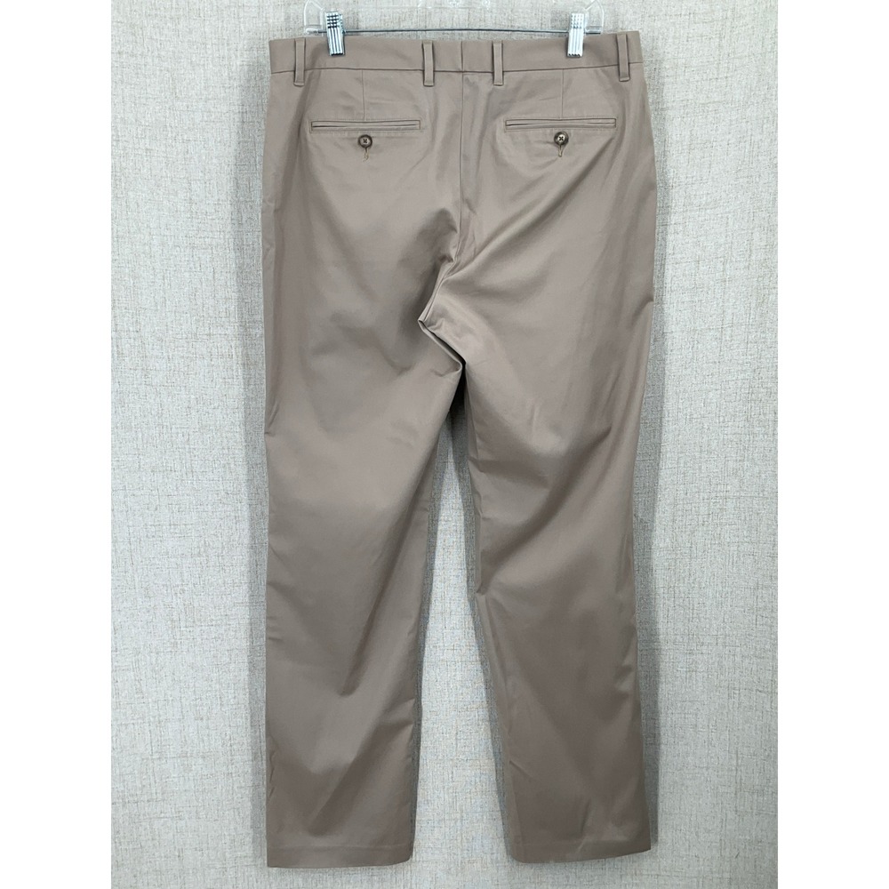 Bonobos Dress Pants Mens 34x34 Khaki Tan Cotton Stretch Straight Weekday Warrior - Picture 2 of 11